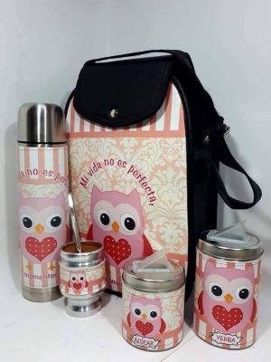 Set matero diseño de Buho Rosa colección FAR