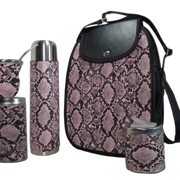 Set matero con diseño boa rosa colección FAR