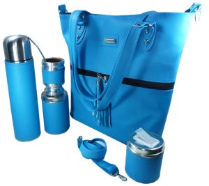 Set matero con cartera azul Aylen