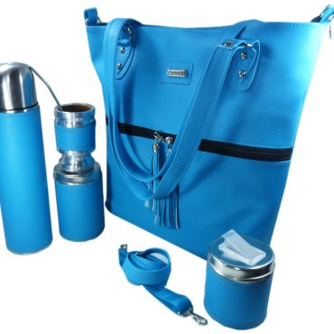 Set matero con cartera azul Aylen