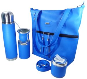 Set matero con cartera azul Aylen