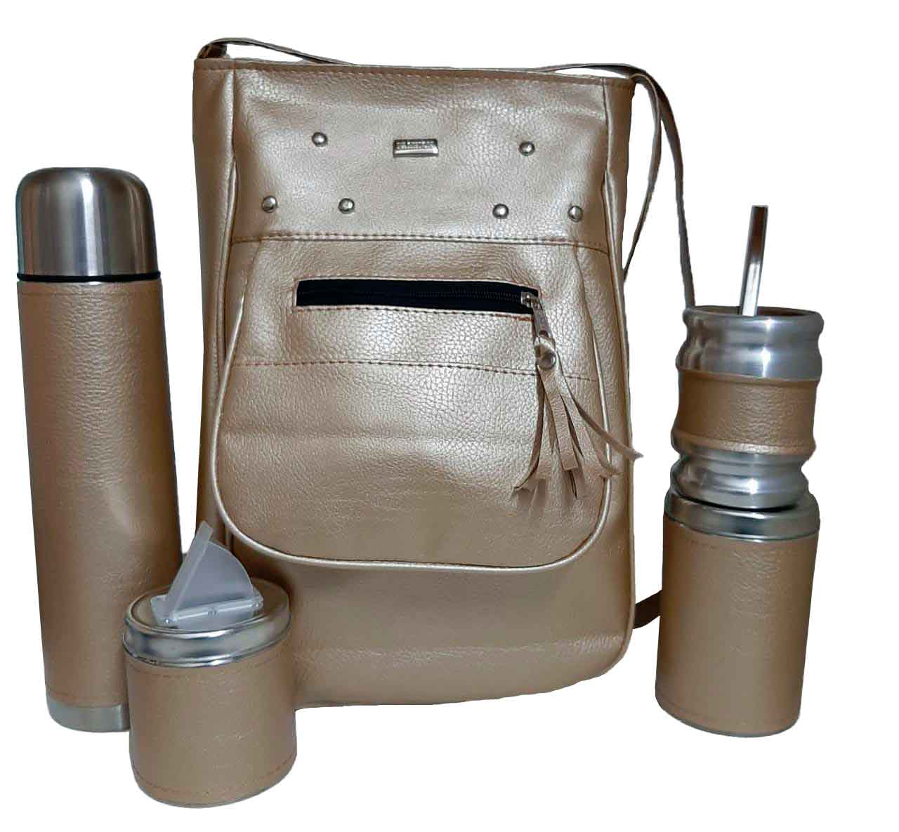 Set de mate con cartera dorada colección YOYO