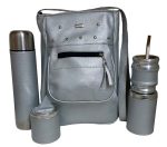Set de mate con cartera plateada colección YOYO