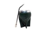 Mate uruguayo vaqueta verde con bombilla