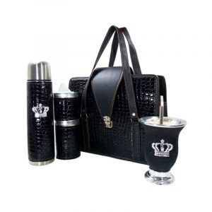 Set de mate croco negro con mate calabaza coleccion Jack