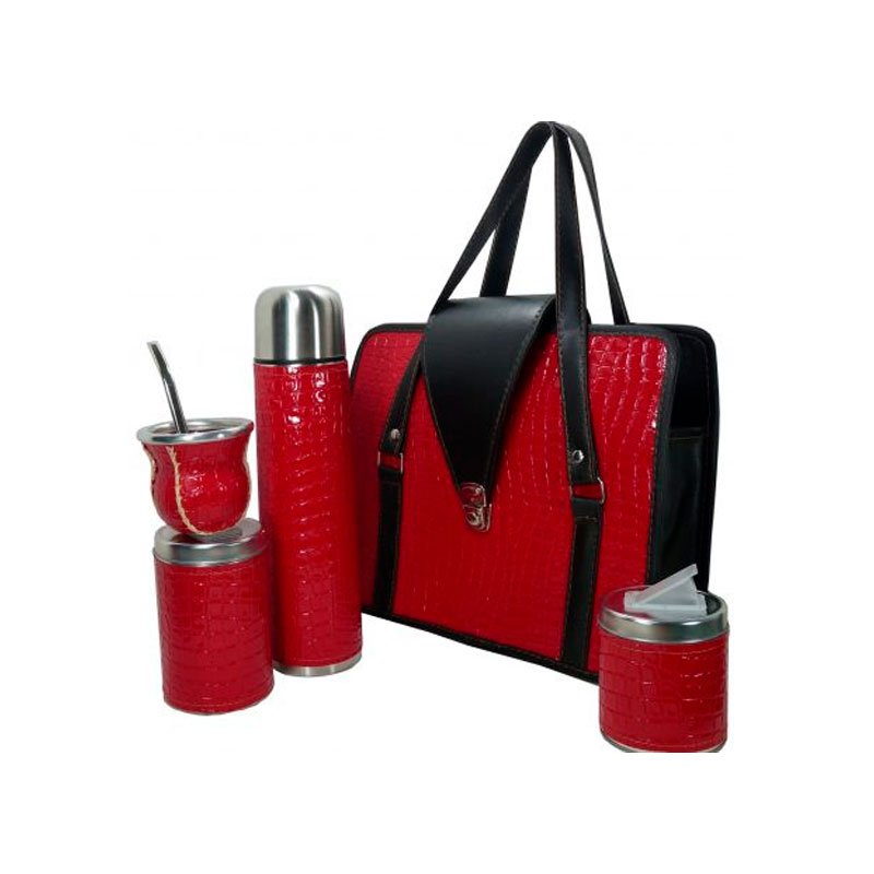 Set de mate croco rojo coleccion Jack