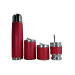 Set de mate x 4 bordo brillante