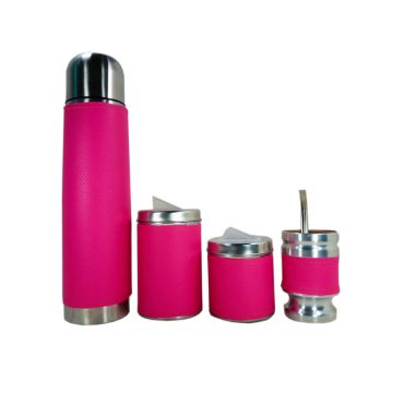 Set de mate x 4 fucsia