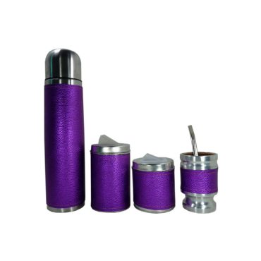 Set de mate x 4 morado brillante