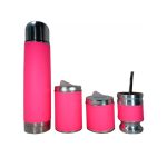 Set de mate x 4 rosa fluor