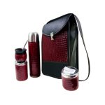 Set matero Floky croco bordo