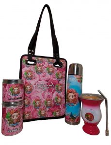 Set matero Frida Kahlo con mate calabaza y domo