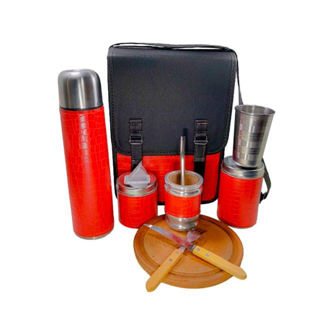 Set matero para camping color Rojo Mundo Set Matero