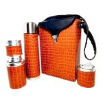 Set matero flor croco marron