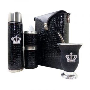 Set matero flor croco negro con mate corona