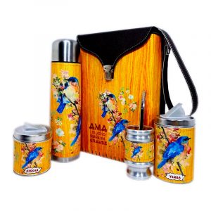 Set matero flor diseño golondrinas