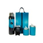Set matero melu croco celeste con mate torpedo uruguayo