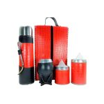Set matero melu croco rojo con mate torpedo uruguayo