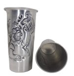 Vaso de aluminio de los simpsons cincelado a mano