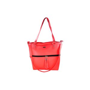 Cartera color coral de cuerina por mayor