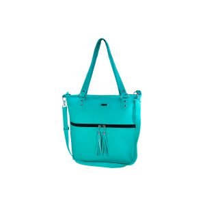 Cartera de cuerina color verde agua por mayor