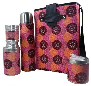 Set de mate economico con diseño de Flores