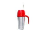 Mate autocebante de aluminio y detalles rojos
