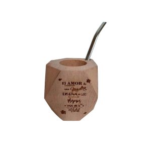 Mate de madera el amor de mama