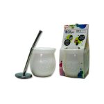 Mate urbano blanco con bombilla