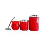 Set de mate x 3 croco rojo