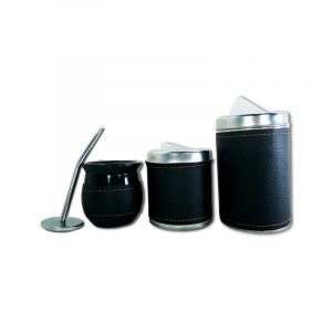 Set de mate x 3 negro liso