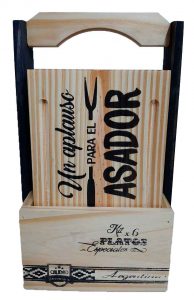 Set de tablas para asado con canasta y sublimado Asador