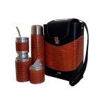 Set matero Tami croco marron