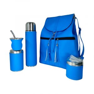 Set matero azul francia con mochila