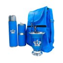 Set matero azul francia con mochila y mate corona
