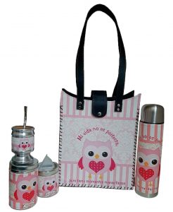 Set matero con diseño de Búho Rosa colección BETD