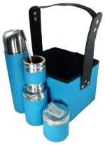 Set matero con canasta color azul