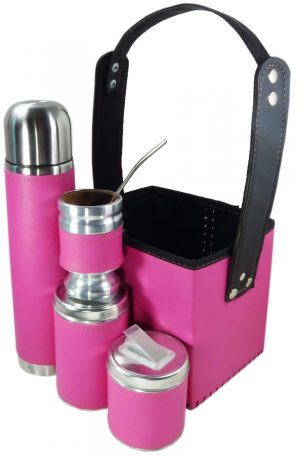 Set matero con canasta color fucsia