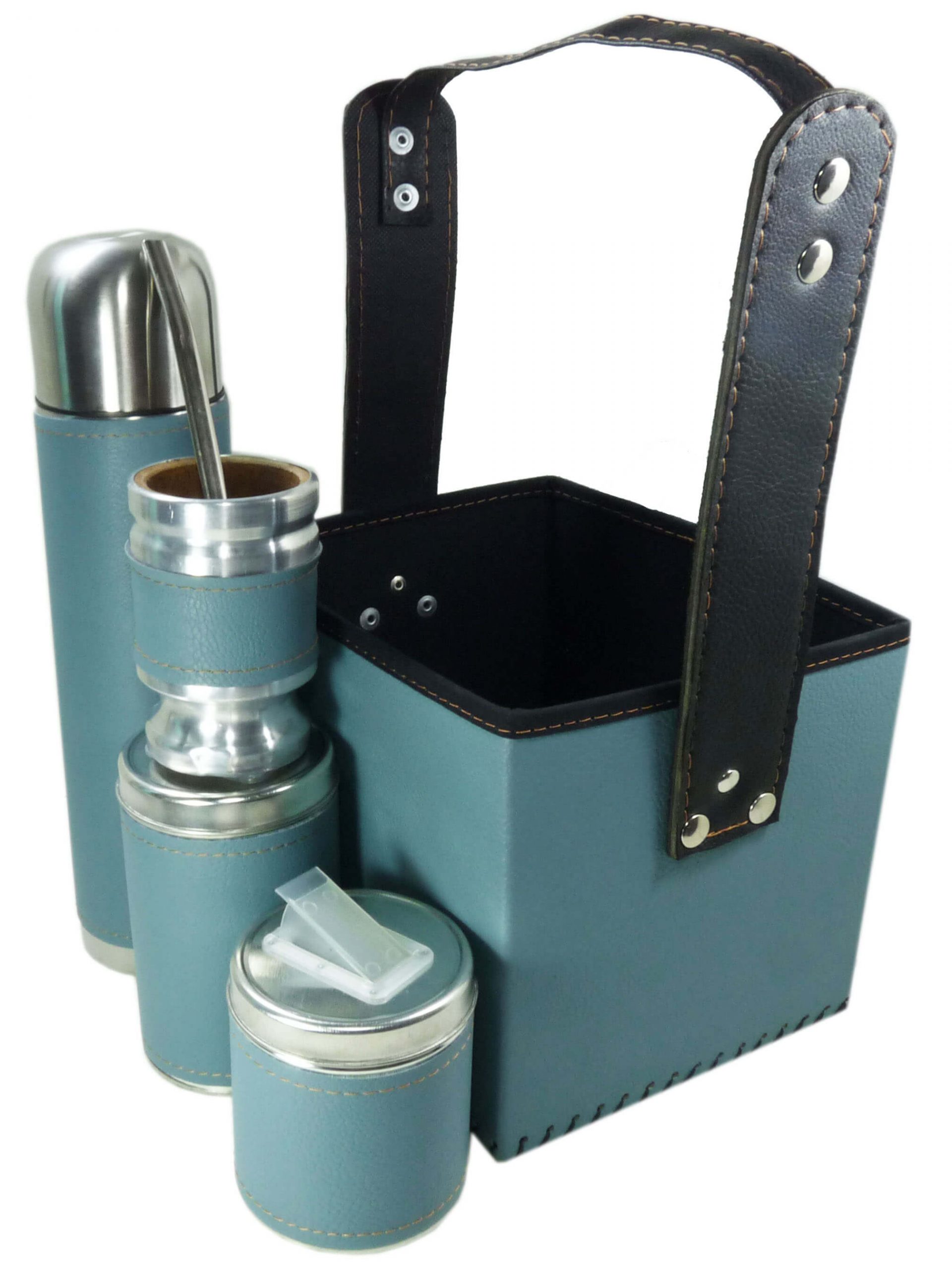 Set matero con canasta color gris