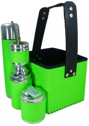 Set matero con canasta color verde fluor