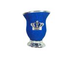 Mate corona azul glitter