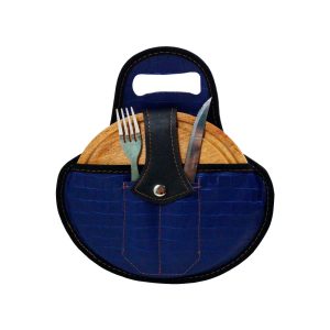 Set de asado croco azul