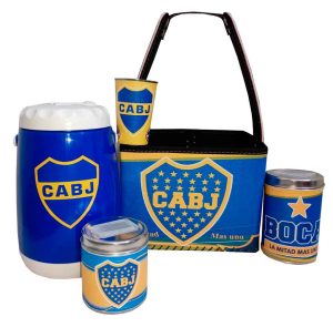 Set para terere con canasto diseño de Boca Juniors