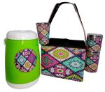 Set para terere con canasto diseño de Mandalas y triangulos