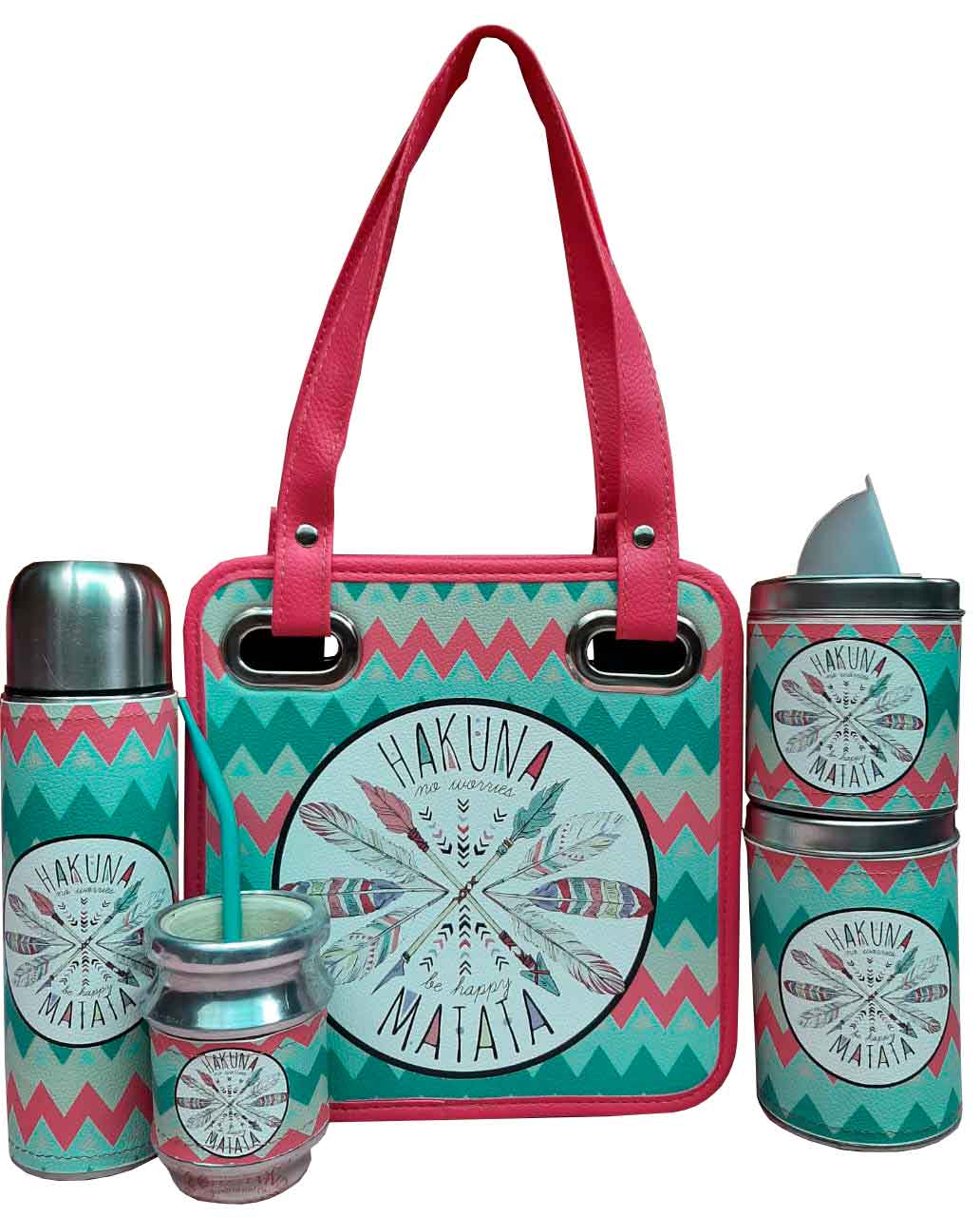 Set matero mini de 5 piezas con diseño Hakuna matata
