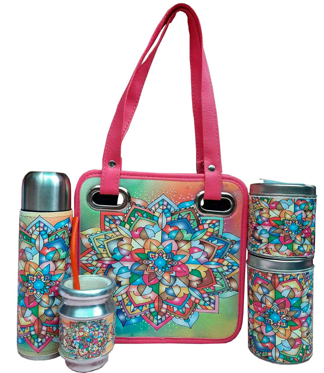 Set matero mini de 5 piezas con diseño Mándala