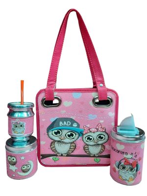 Set matero mini de 5 piezas con diseño Búhos