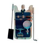 Set de asado atizador estuche azul