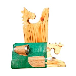 Set de tablas para asado estuche verde