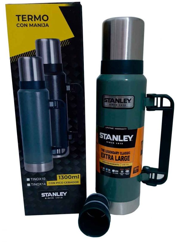 Termo Stanley color verde 1.3 litros
